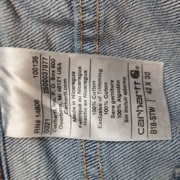 Carhartt Distressed  Straight fit Jeans 42x30 - Picture 15 of 16